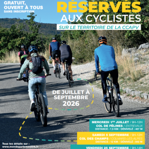 Cyclistes sur le territoire de CCAPV